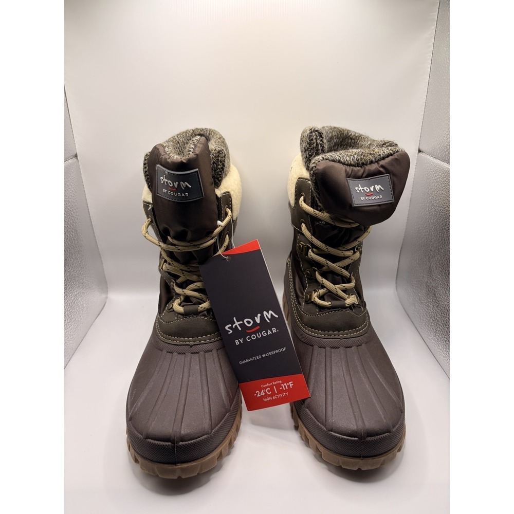 Storm by Cougar Cirrus Womens 9M Waterproof Winter Snow Boots Brown